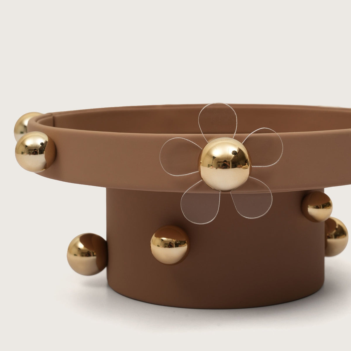 Sphere-Embellished Round Desk Organiser