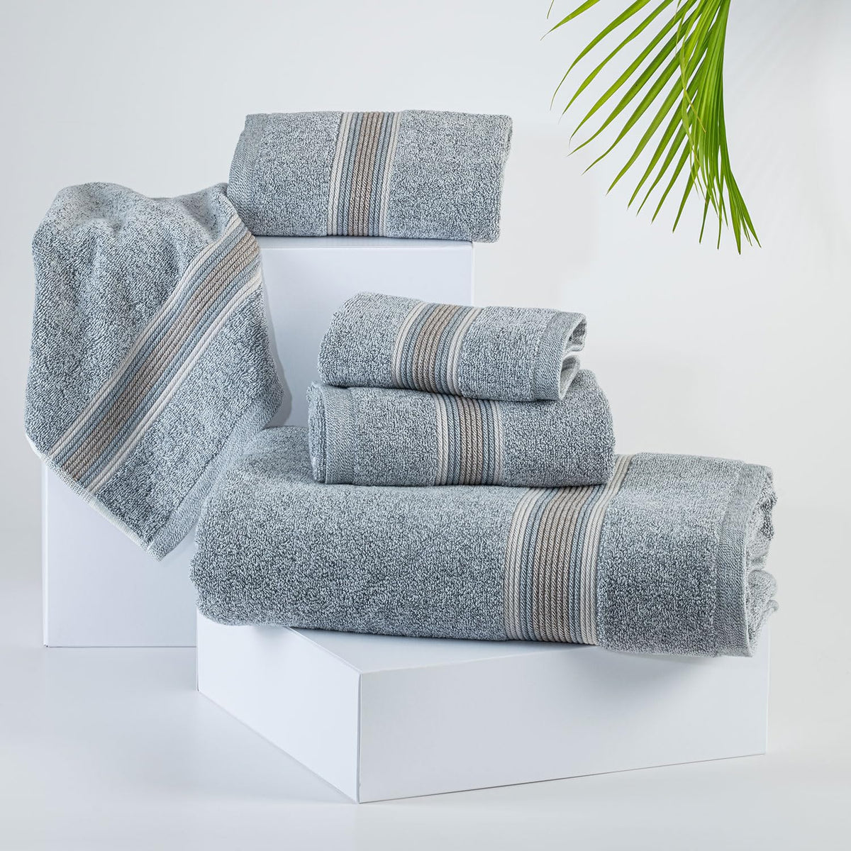 Super-Soft Water & Soil Hand Towel Set of 2|Luxurious Blend of Cotton & Bamboo Fiber Towel for Bathing|40X60 CM
