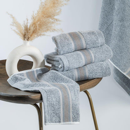 Super-Soft Water & Soil Hand Towel Set of 2|Luxurious Blend of Cotton & Bamboo Fiber Towel for Bathing|40X60 CM