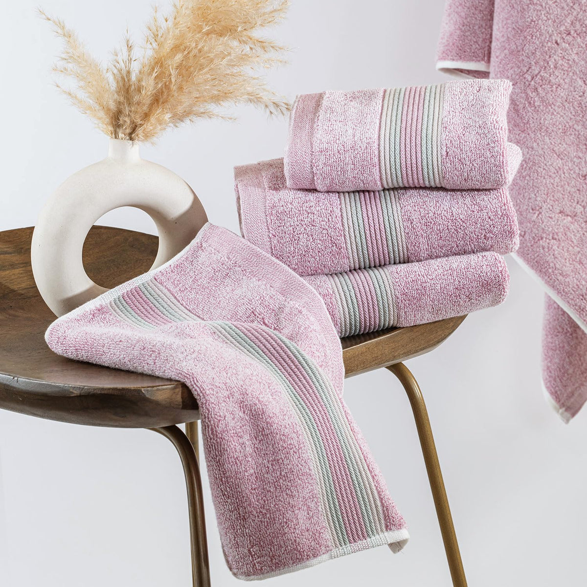 Super-Soft Water & Soil Hand Towel Set of 2|Luxurious Blend of Cotton & Bamboo Fiber Towel for Bathing|40X60 CM