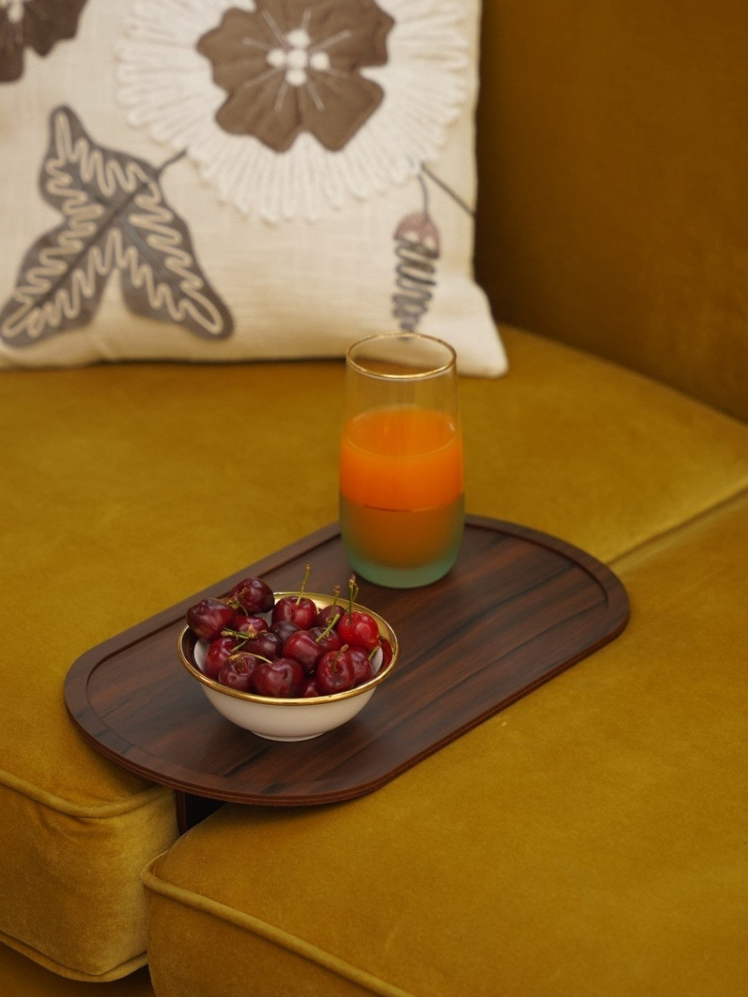 Contemporary Oval Sofa Tray