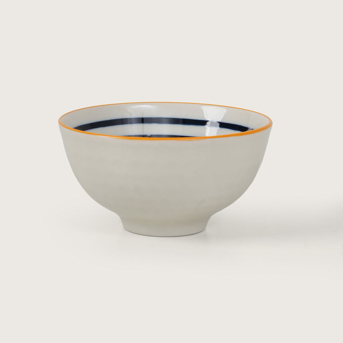 Blue Striped Ceramic Bowl