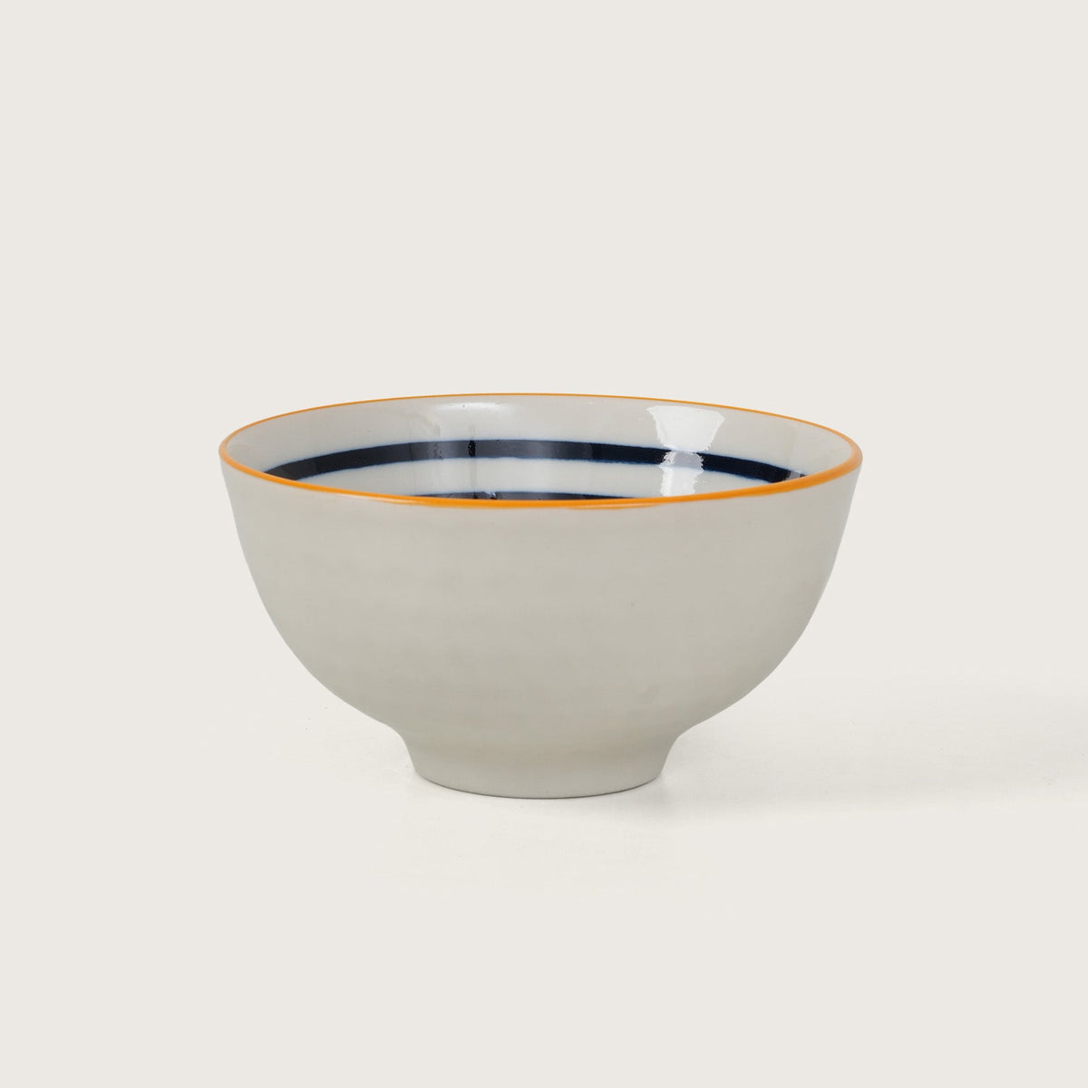 Blue Striped Ceramic Bowl
