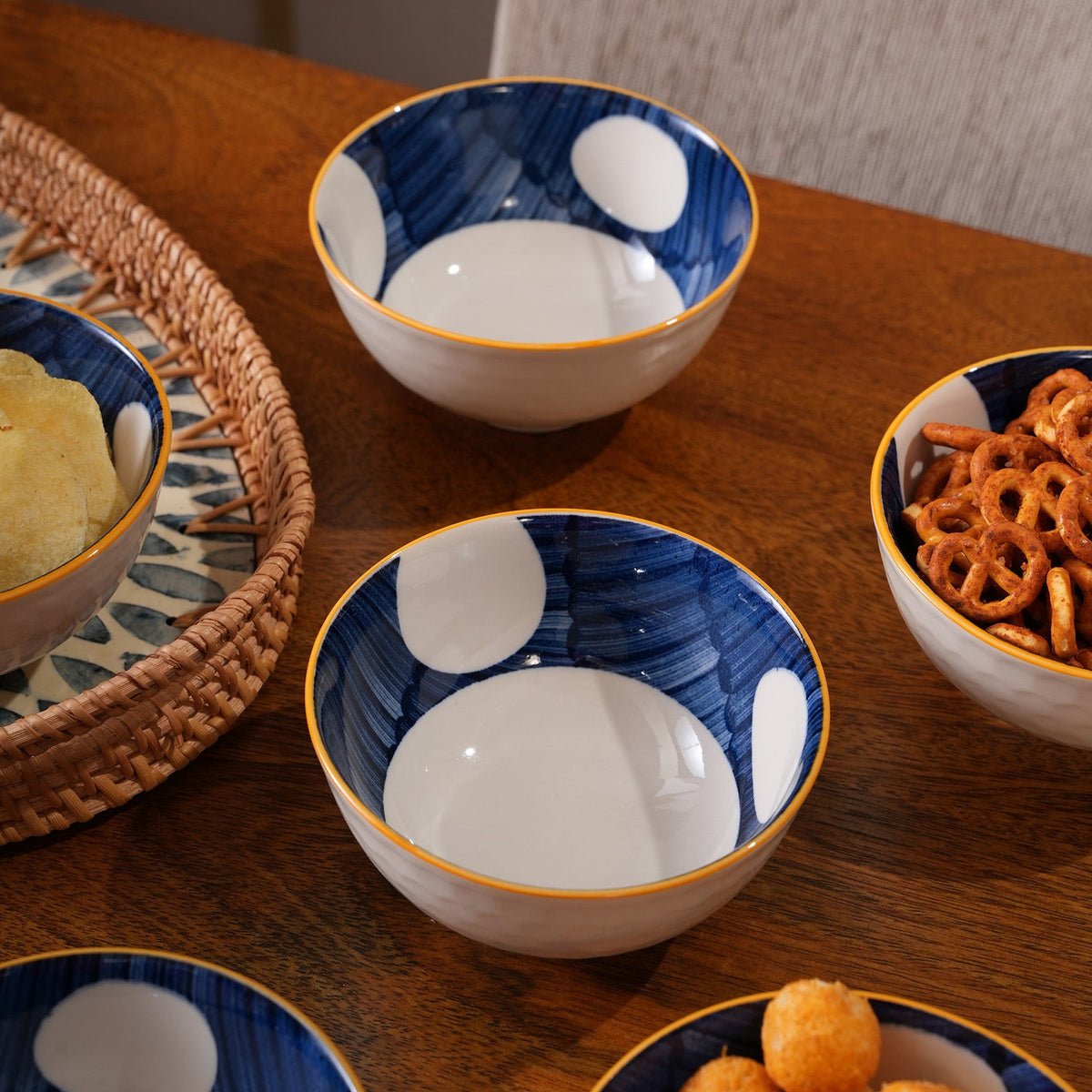 Polka Dot Ceramic Bowls
