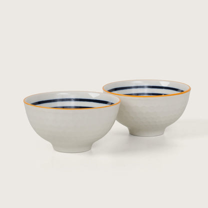 Blue Striped Ceramic Bowl