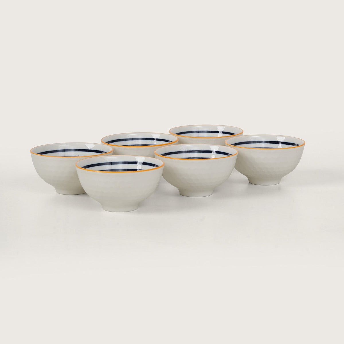Blue Striped Ceramic Bowl