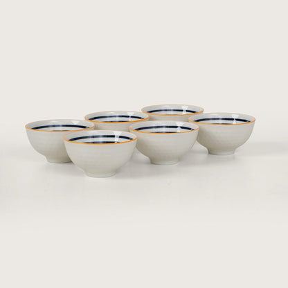 Blue Striped Ceramic Bowl
