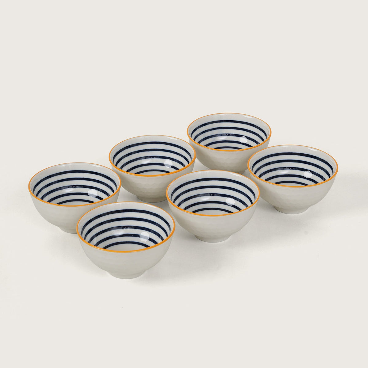 Blue Striped Ceramic Bowl