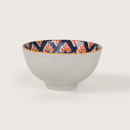 Orange & Blue Mandala Ceramic Bowl