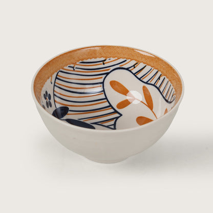 Terracotta Botanical Ceramic Bowls