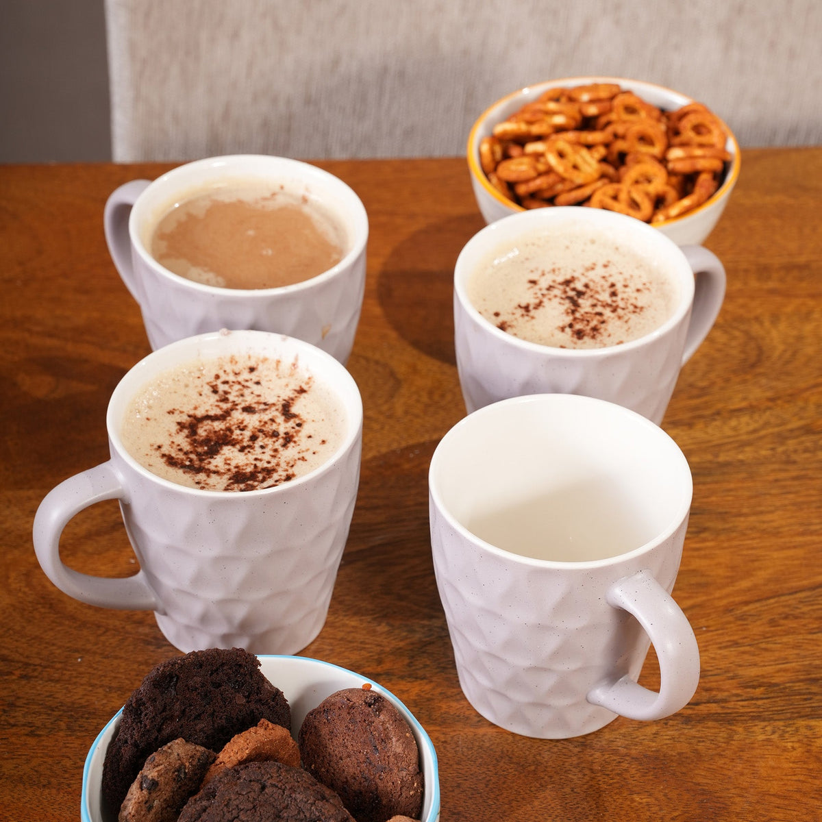 Honeycomb Speckled Ceramic Mug Set