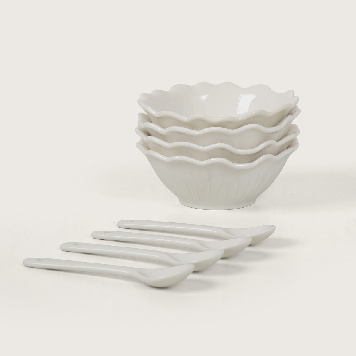 Sunflower Dessert Bowls with Spoons