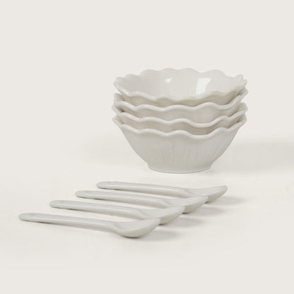 Sunflower Dessert Bowls with Spoons