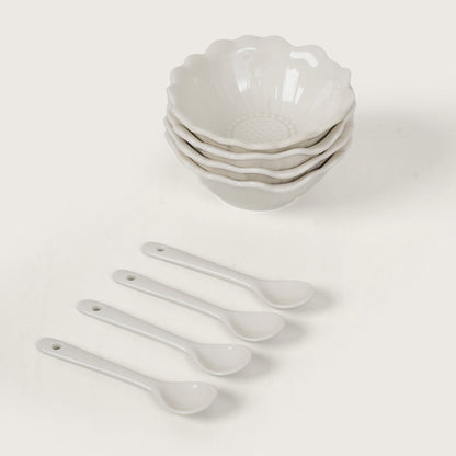 Sunflower Dessert Bowls with Spoons