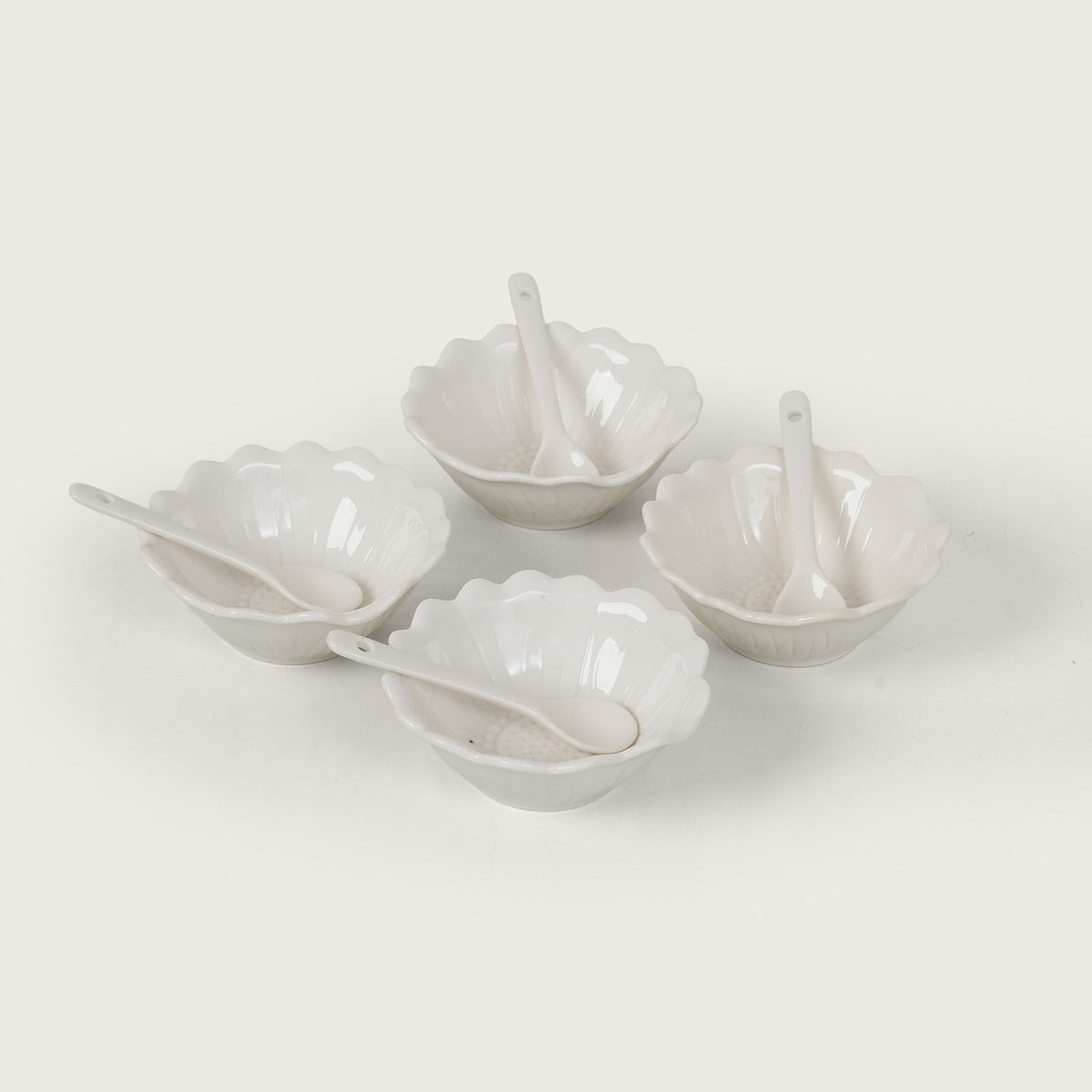 Sunflower Dessert Bowls with Spoons