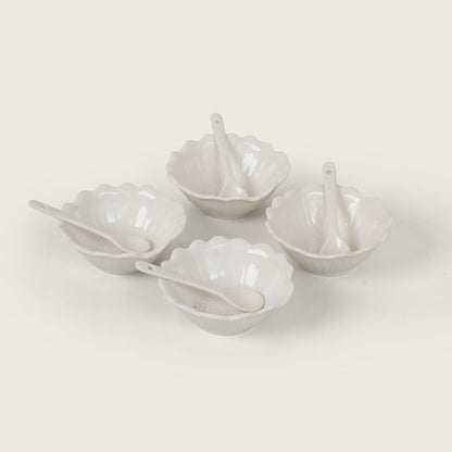 Sunflower Dessert Bowls with Spoons