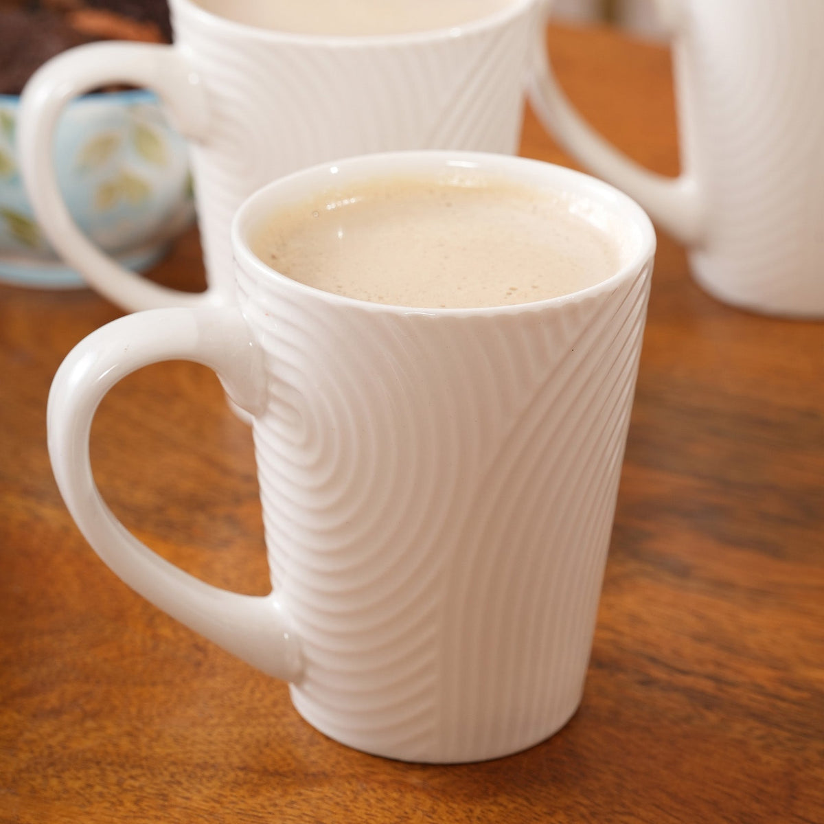 Swirl Textured Ceramic Mug Set