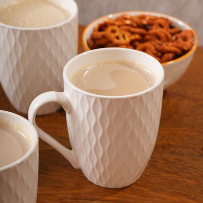 Embossed Ripple Coffee Mugs