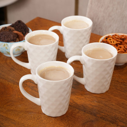 Faceted Diamond Ceramic Mug Set