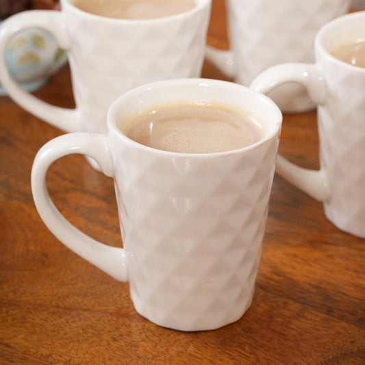 Faceted Diamond Ceramic Mug Set