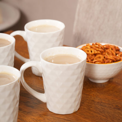 Faceted Diamond Ceramic Mug Set