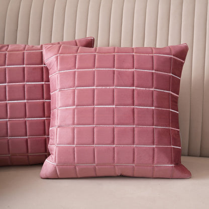 Quilted Grid Velvet Cushion Covers