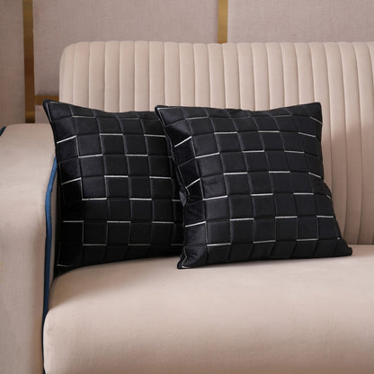 Quilted Grid Velvet Cushion Covers