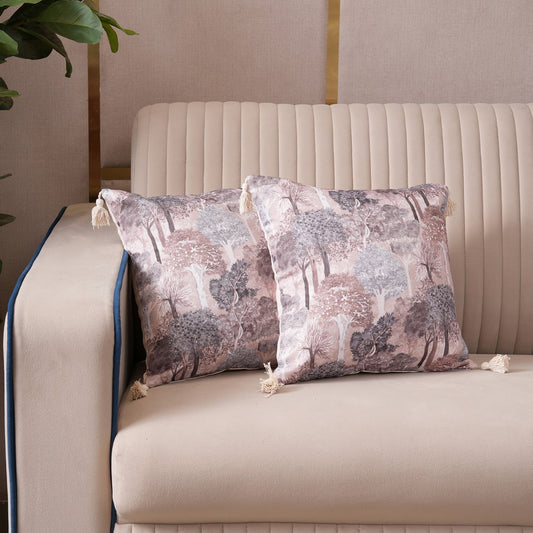 Enchanted Forest Tasseled Cushion Cover