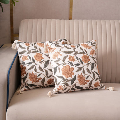 Meadow Blossom Tasseled Cushion