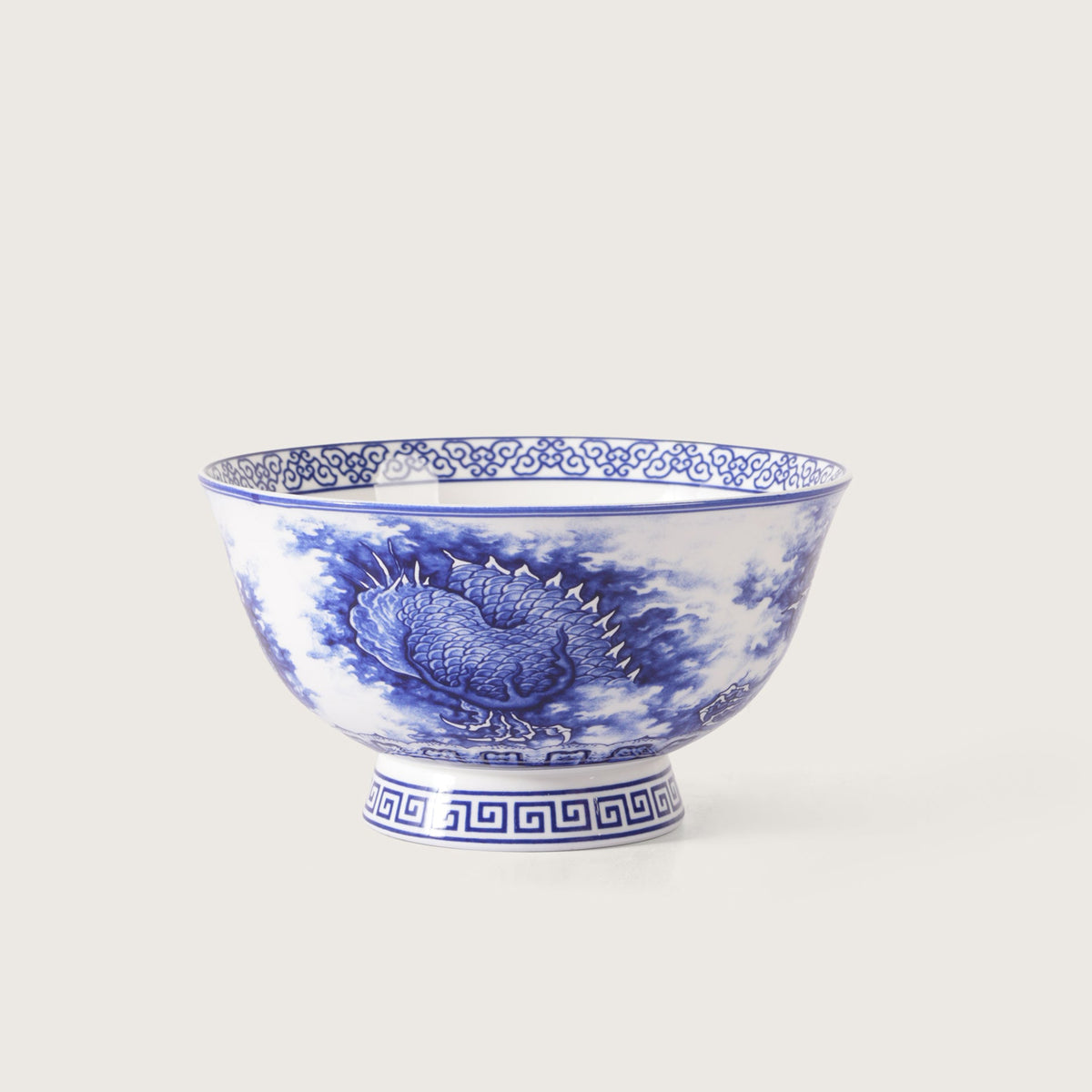 Royal Blue Dragon Soup Bowl - Set of 2