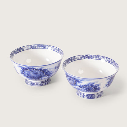 Royal Blue Dragon Soup Bowl - Set of 2