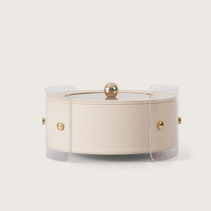 Luxury Round Organiser Storage Box With Lid
