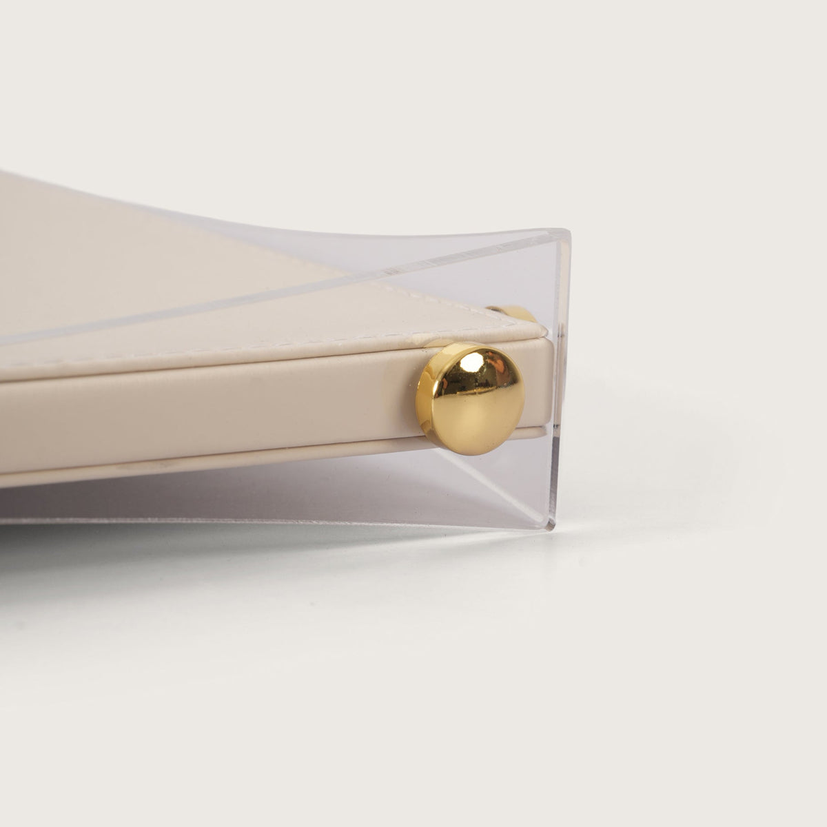 Premium White & Gold Organiser Tray - Medium