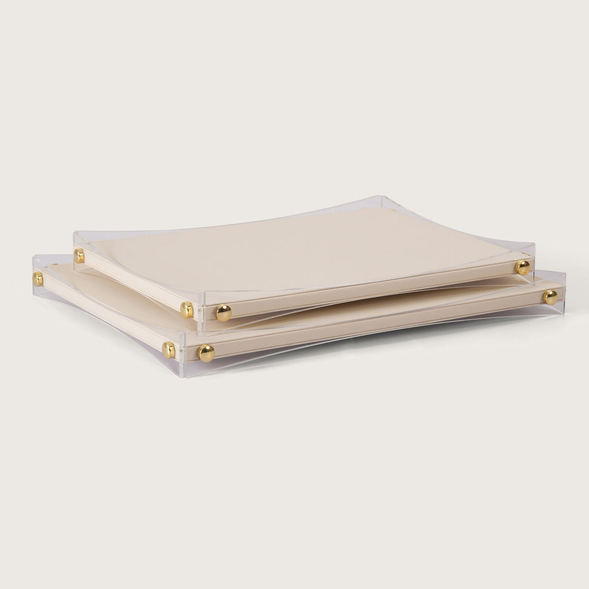 Premium White & Gold Organiser Tray - Large