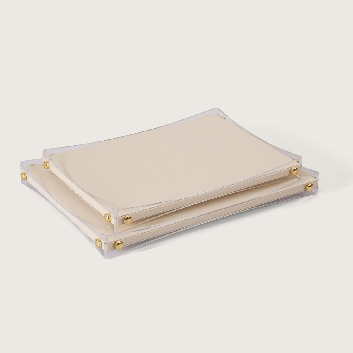 Premium White & Gold Organiser Tray - Large