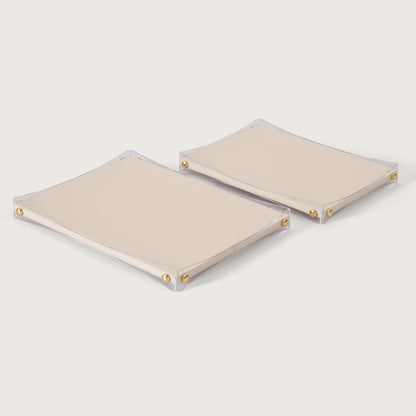 Premium White & Gold Organiser Tray - Large