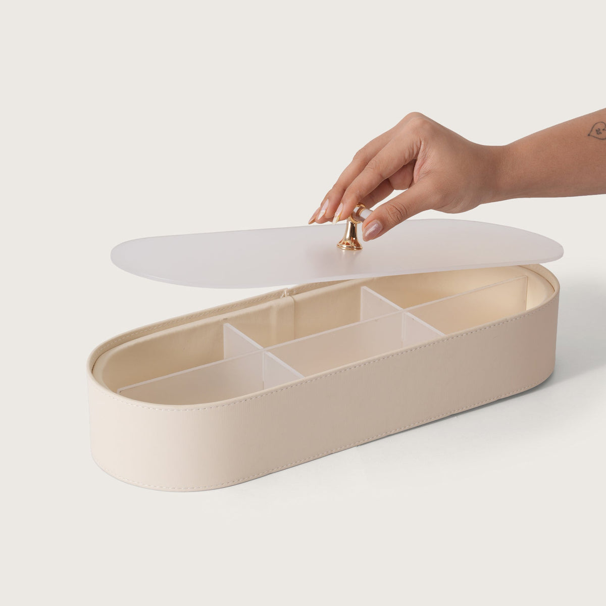 Luxe Multicompartment Organiser White