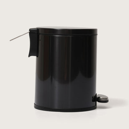 European Steel Pedal Dustbin - Black