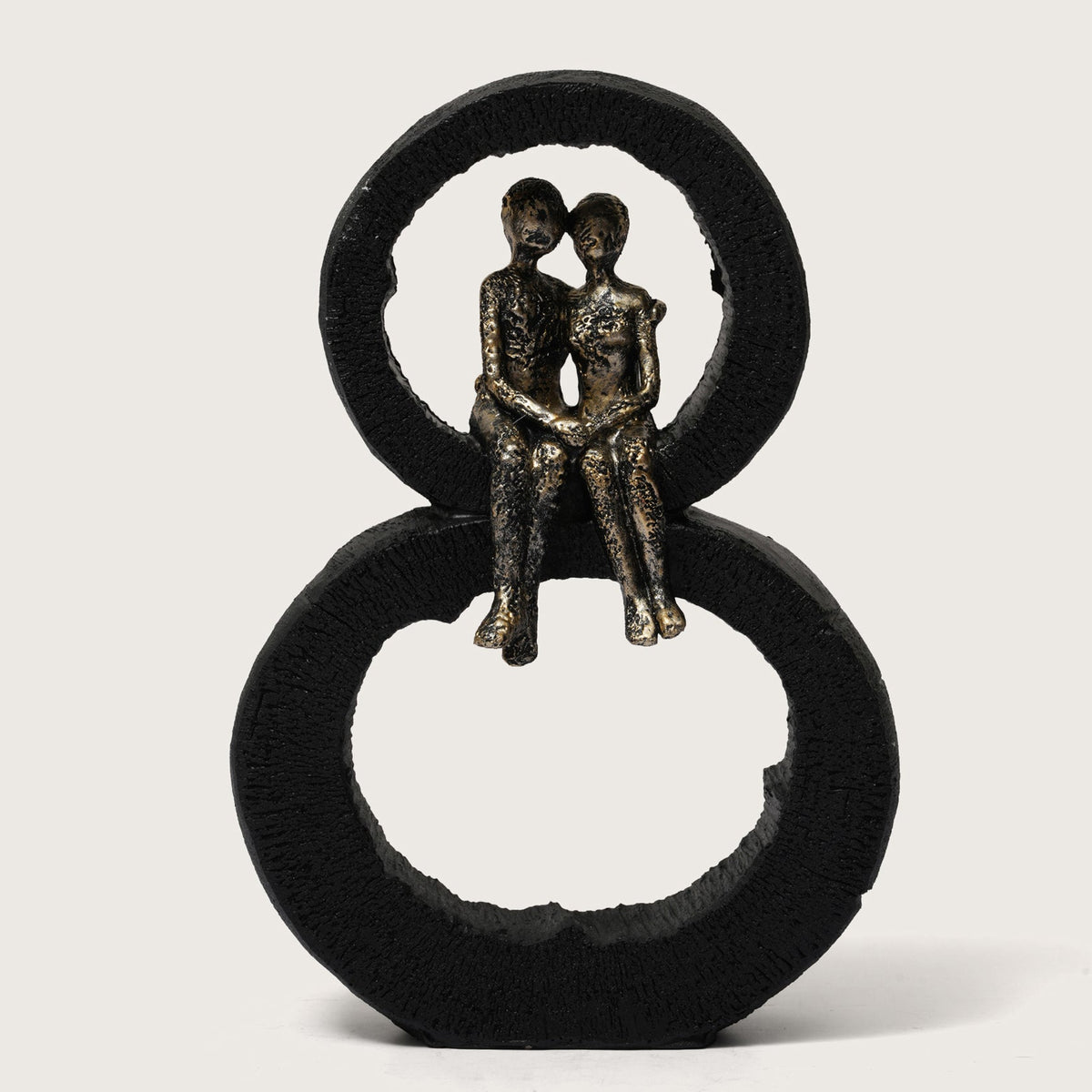Golden-Arch Couple Statue on Infinity Base