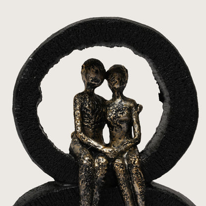 Golden-Arch Couple Statue on Infinity Base