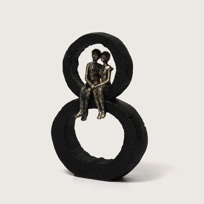 Golden-Arch Couple Statue on Infinity Base