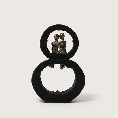 Golden-Arch Couple Statue on Infinity Base