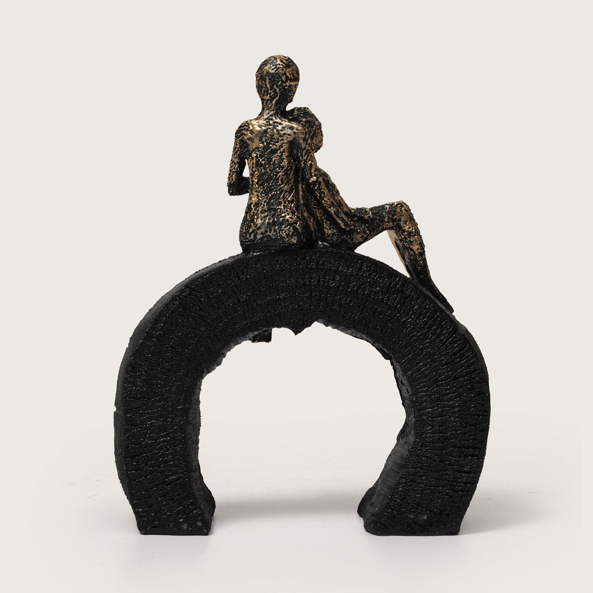Lovers Sitting on a  Base - Showpiece
