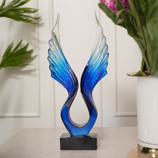 Angel Wings Figurine Showpiece - Blue