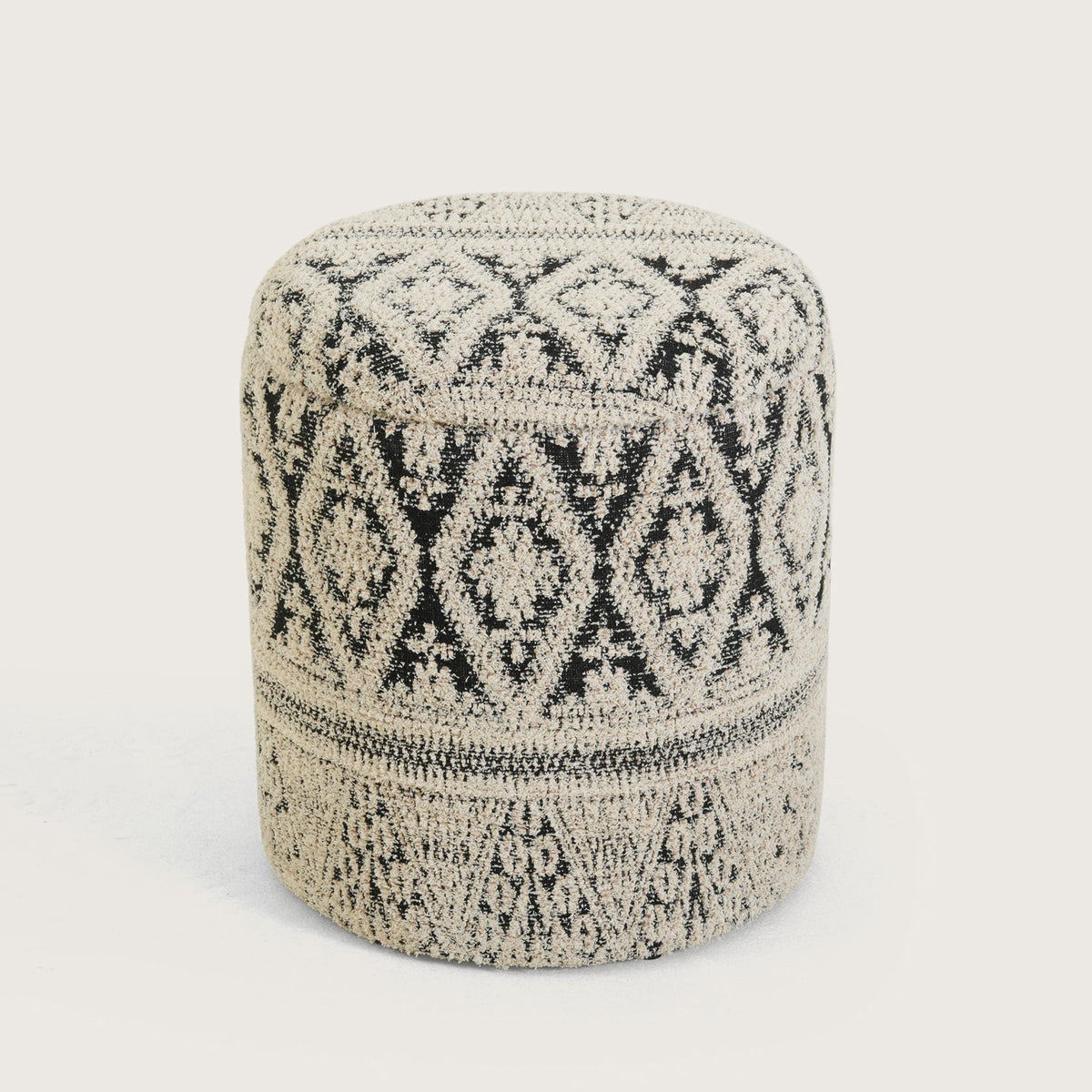 Boho Woven Pattern Ottomans Footstools | Pouffe | Hidden Storage | Removable Lid