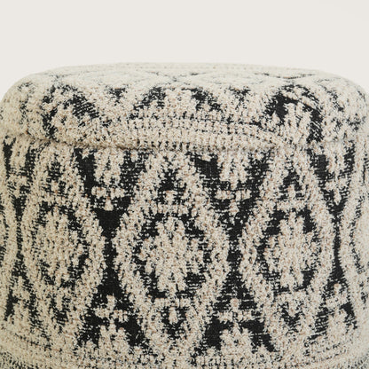 Boho Woven Pattern Ottomans Footstools | Pouffe | Hidden Storage | Removable Lid