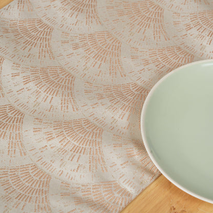 Decorative Table Runner with Tassels - Beige