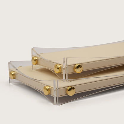 Curved Desk Organizer Tray - Large
