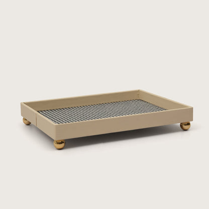 Checkered Organiser Tray Sphere Feet - Medium