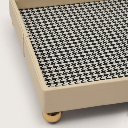 Checkered Organiser Tray Sphere Feet - Large